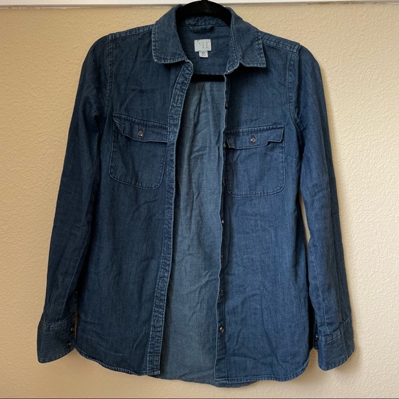 A New Day Dark Denim Button-down (like new) - Picture 3 of 5